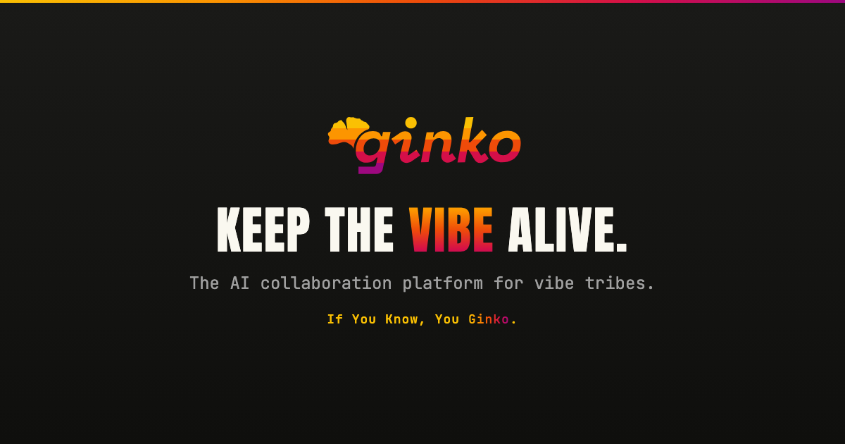 ginko AI collaboration platform interface showing session handoff and context management